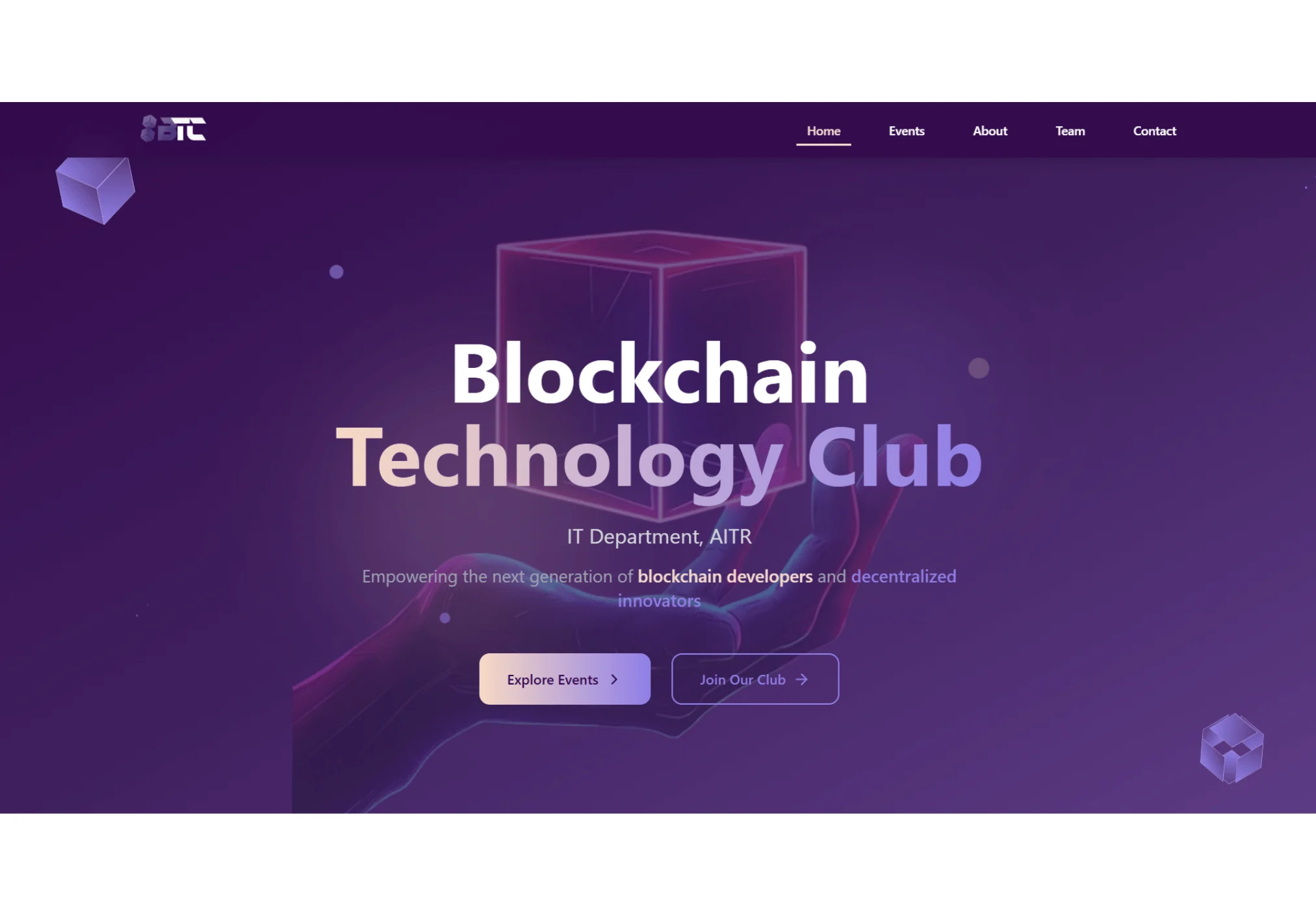 BTC IT Club Website