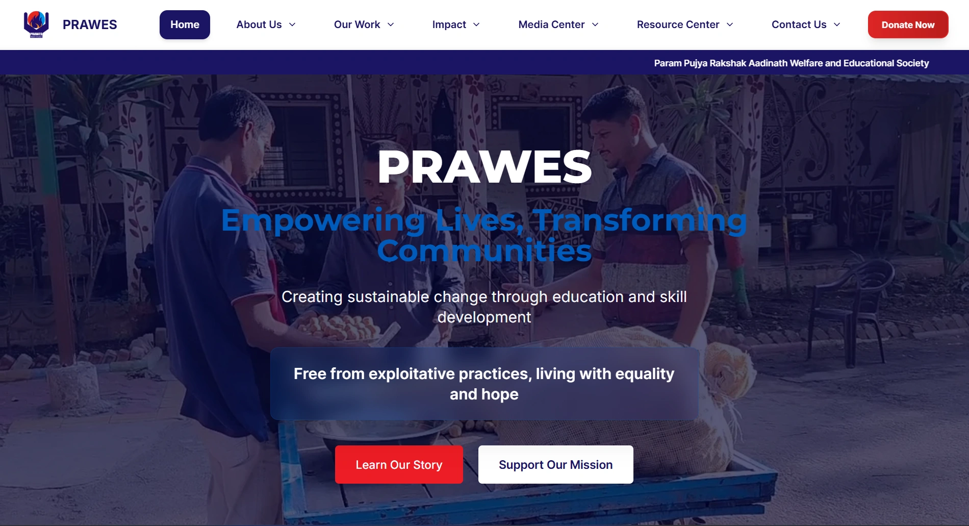 PRAWES NGO Website