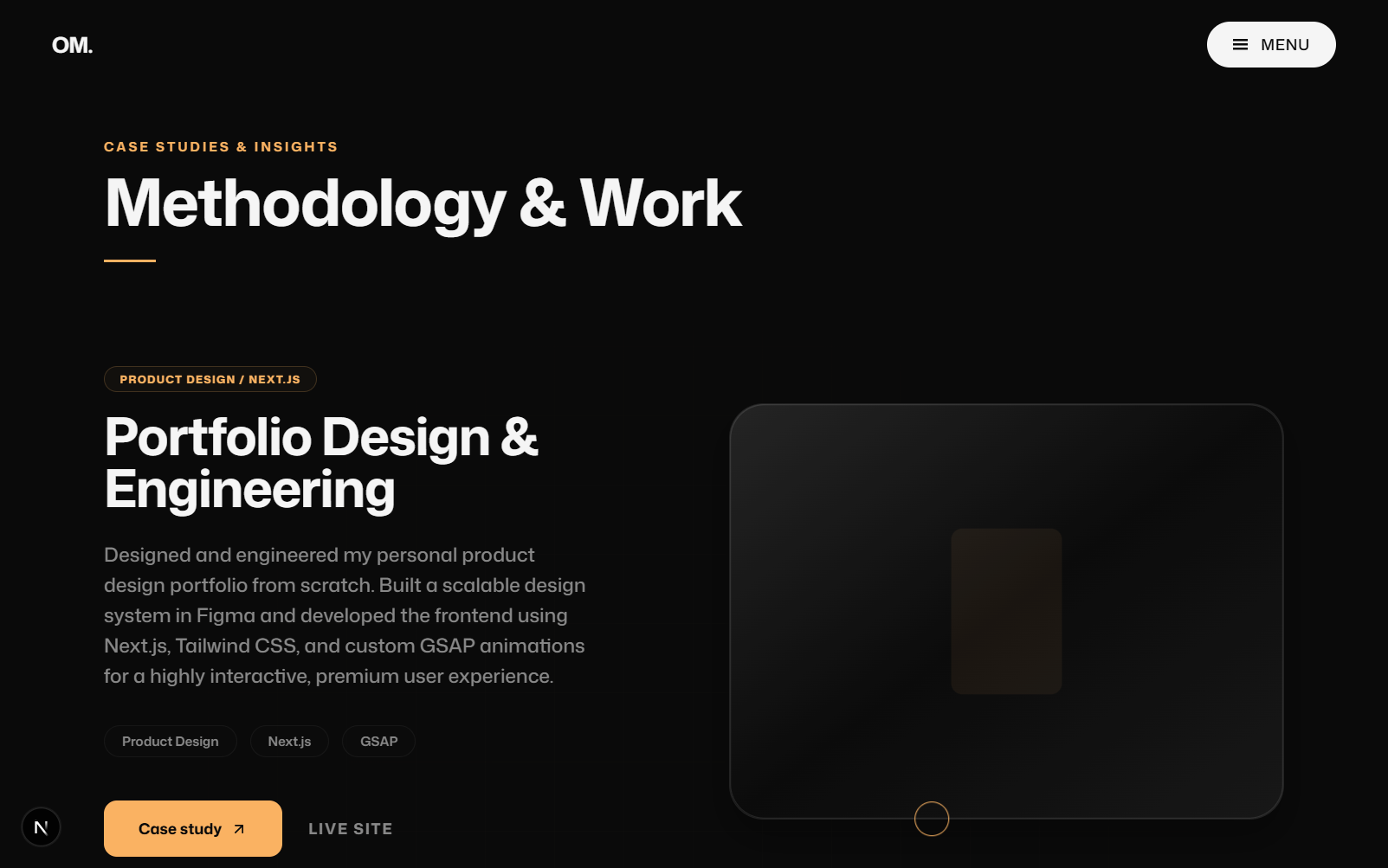 The Project Showcase: featuring alternating layouts, scroll-driven magnetic cards, and rich micro-interactions.